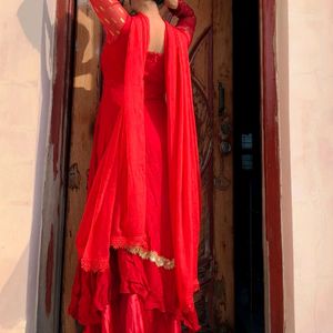 Red Anarkali