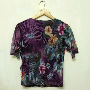 Trendy New Purple Print Top For Women