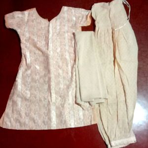 Kurti With Salwar And Dupatta Set