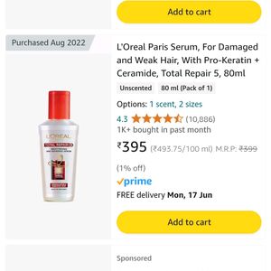 LOREAL  HAIR SERUM