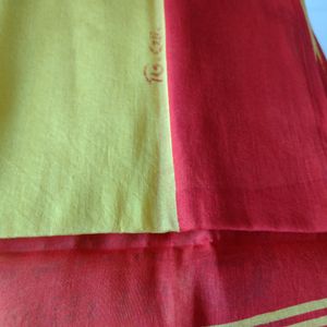 Red & Yellow Saree For Women