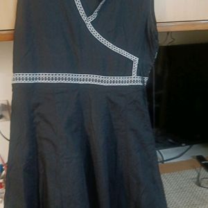 Beautiful Black Kurta with White Embroidery