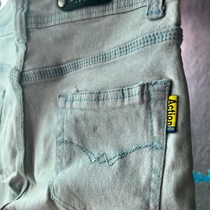 Midrise Light Blue Denim Jeans, 26