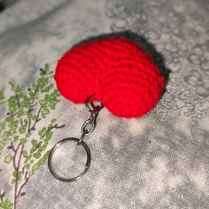 Heart Crochet Keychain