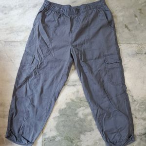 Women's Grey Cropped Cargos