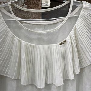 White Frill Top