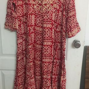 Red Anarkali Kurti