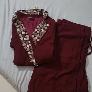 Maroon Designer Co Orde Set