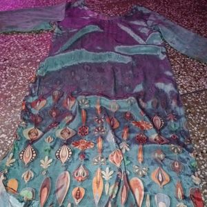 Printed  Kurta Plen Salwar