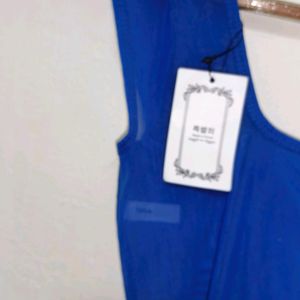 Trendy New Blue Crop Top For Women