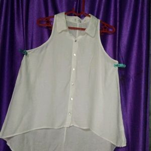 Shirt Half Sleeved White Cooling Fabric