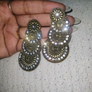 Oxidised Gold Plated Earrings