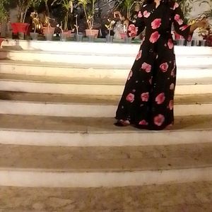 Black Flowery Maxi Dress