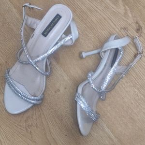 Rhinestones Straps Heel Sandals