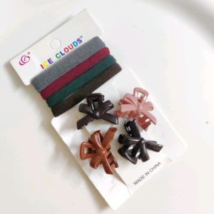 Bow Clutcher And Rubber Bands Set