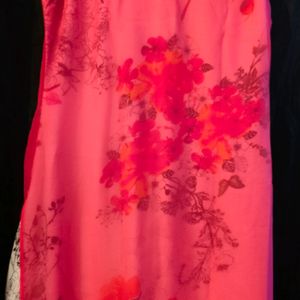 Pink And White Trendy kurti