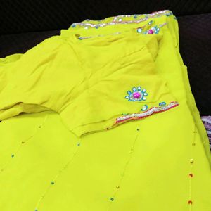 Stone Embroidery Saree With Blouse & Free Gift 🎁