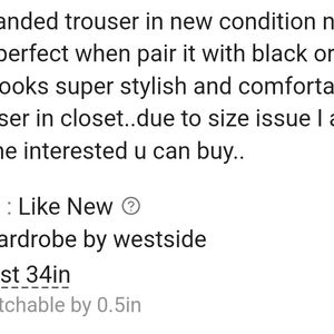 Price Drop⬇️Wardrobe From Westside Trouser