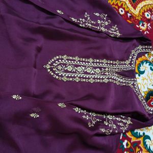 Heavy working kurti with dupatta