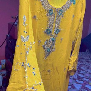 Haldi Ceremony Suit Sets Duppta Sharara Kamiz⭐