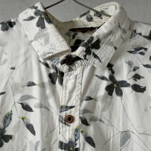 New White Flower Trending Shir For Men