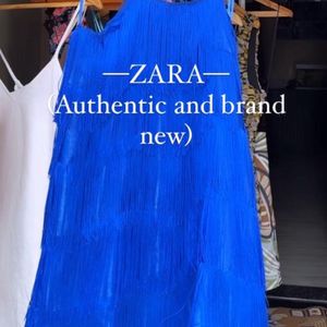 Zara Blue Frill Dress