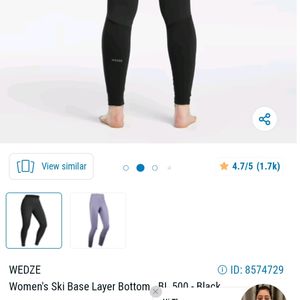 WEDZE Women Thermal for Skiing - Black