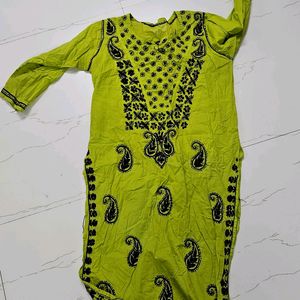 Green And Black Kurta