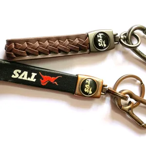 USED TVS Leather Keychain