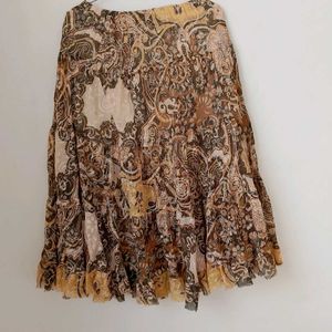 Boho Print Middi Skirt.