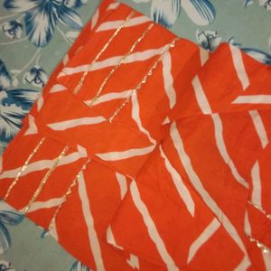 Orange Lehriya Kurti Like New