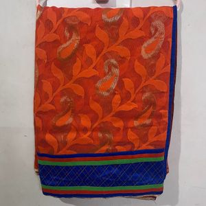 Supernet Saree With Blouse