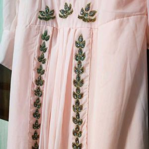 Most Beautiful Baby pink Handbwork Anarkali