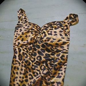 Tiger Cheetah Print One Piece