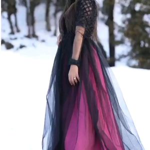 Pink Black Heavy Gown