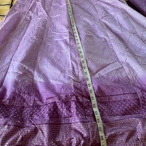 Purple Lehenga Set Unstiched Blouse