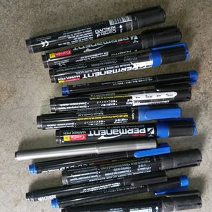 13 Black Blue Mix Permanent Marker