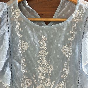 Transparante Sky Blue Top