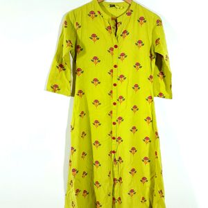 Florescent Green Printed Kurta (Women's)