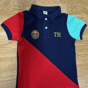 Collar T-shirt For Kids - Blue