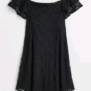 H&M Off Shoulder Black Dress