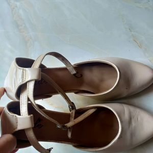 Beige Colour Heels For Women