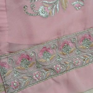 Beautiful Salwar Suit With Dimond And Zari Work