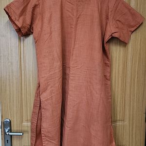 Orange Cotton Kurti