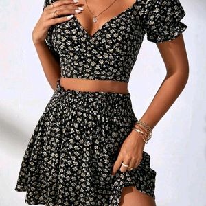 Shein Floral Crop Top