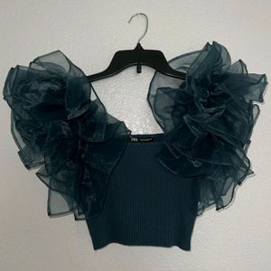 Zara Ruffle Crop Top