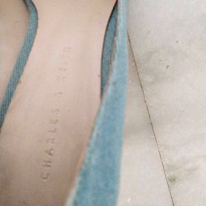 Heels By Charles And Keith...Light Blue Colour