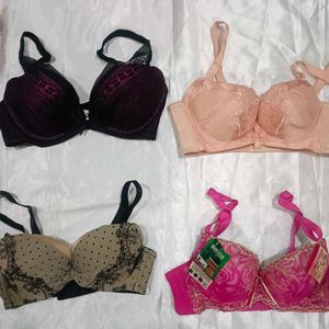 Combo Of 4 Imported Designer Paded Bra