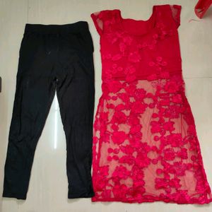 Half Laining Kurti With Pant