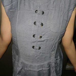 A Grey Coloured Sleeveless Top